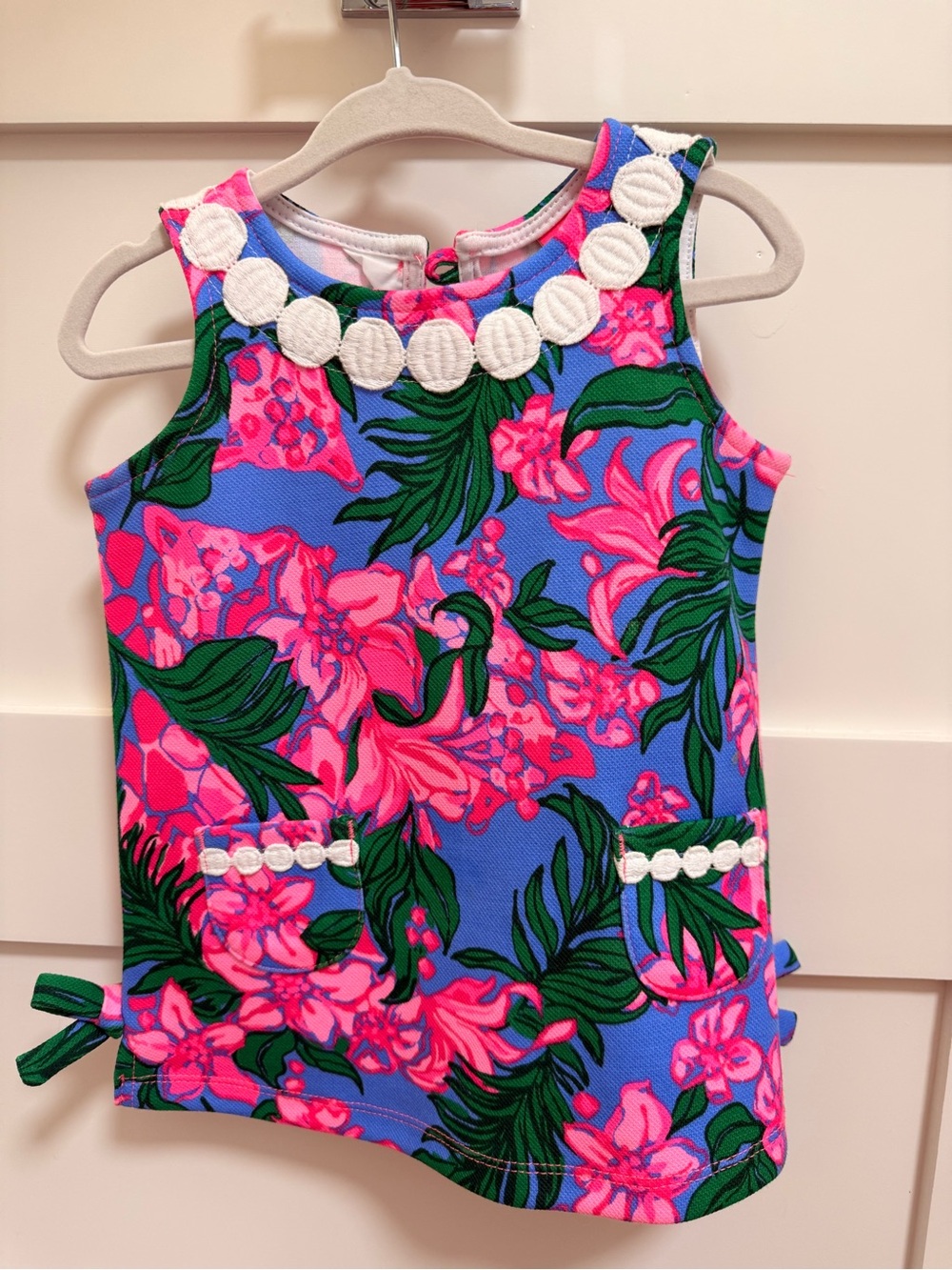 Lilly Pulitzer Girls Sleeveless Floral Tank in Blue & Pink